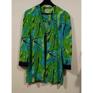 Periwinkle Vintage 1980s And 1990s Open Front Jacket Size 16 Women's.